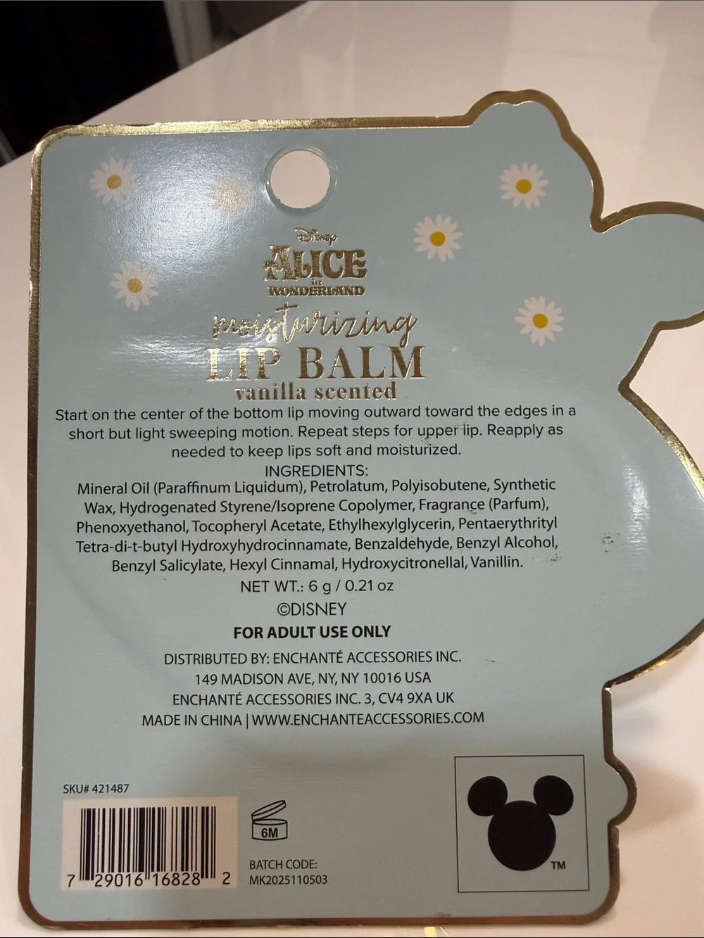 Disney Alice in Wonderland lip care Combo